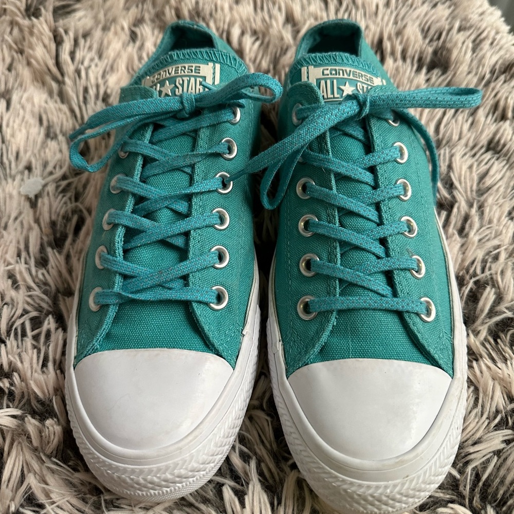 Teal Converse All-Stars M-6 / W-8 EUC